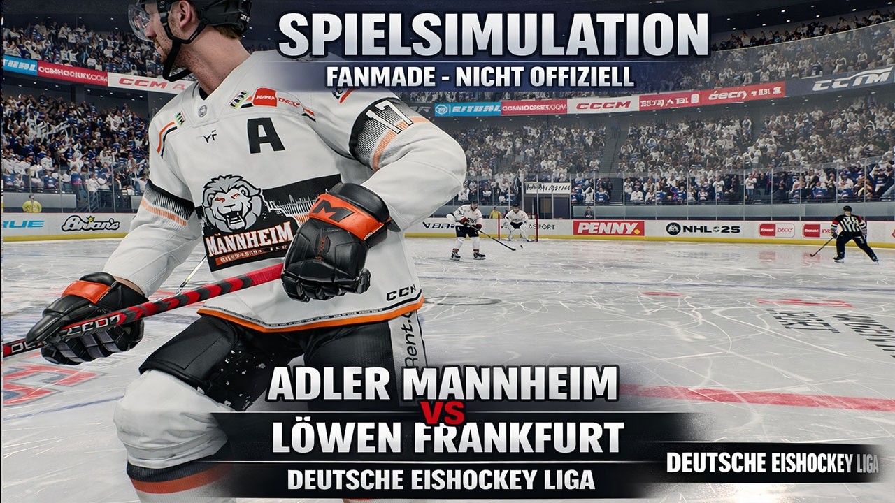 Adler Mannheim vs Löwen Frankfurt | DEL Eishockey | Spielsimulation