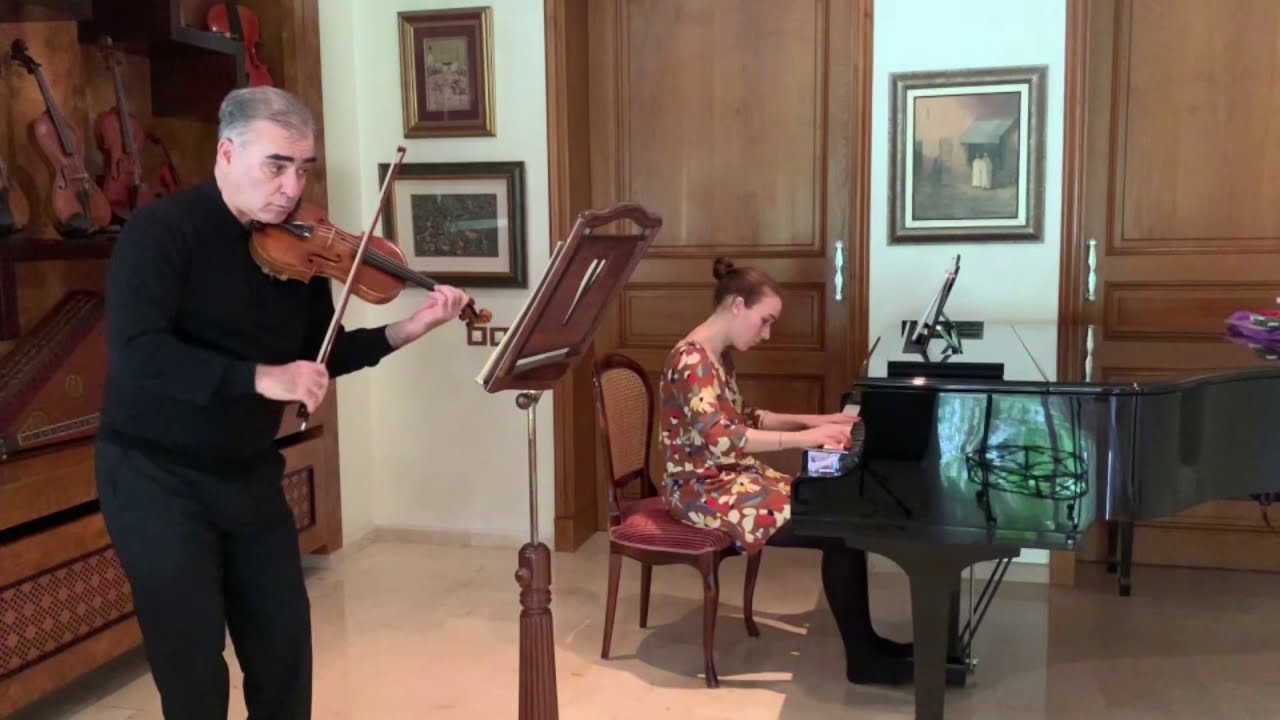 Mozart - Sonate pour piano et violon - Farid Bensaid & Dina Bensaid #BACHHOME du 24 avril 2020