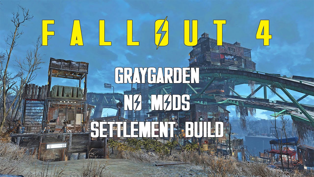 Fallout 4 Graygarden Settlement Tour - NO BUILDING MODS
