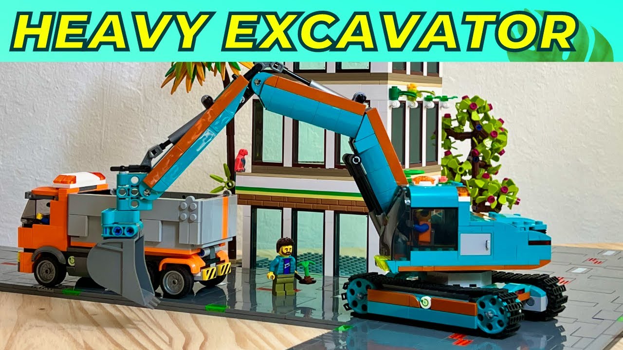 🏗  Realistic Lego city Heavy Excavator MOC for digging skyscraper basements