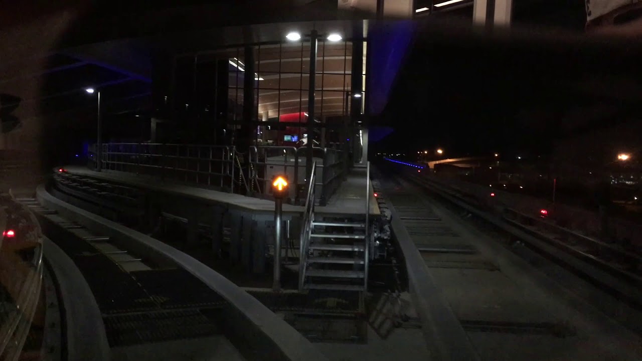 Riding the SkyConnect train at Tampa International Airport