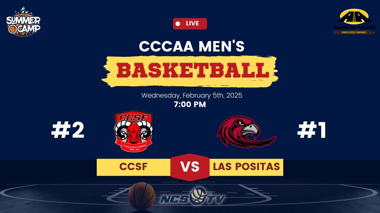 City College of San Francisco vs Las Positas College Men's Basketball LIVE 2/5/25