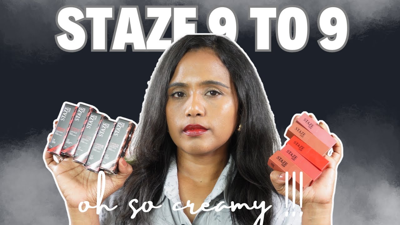 STAZE 9 to 9 crème de la matte  lipstick💄 | Review and Swatches ✨❤️💋
