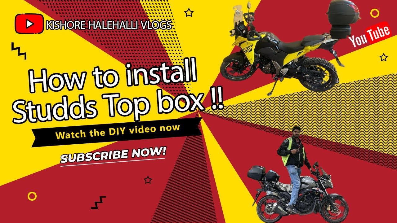 Suzuki Vstrom SX 250 - Studds Vault Box & Top box Installation | DYI Video | Without plate | Kannada
