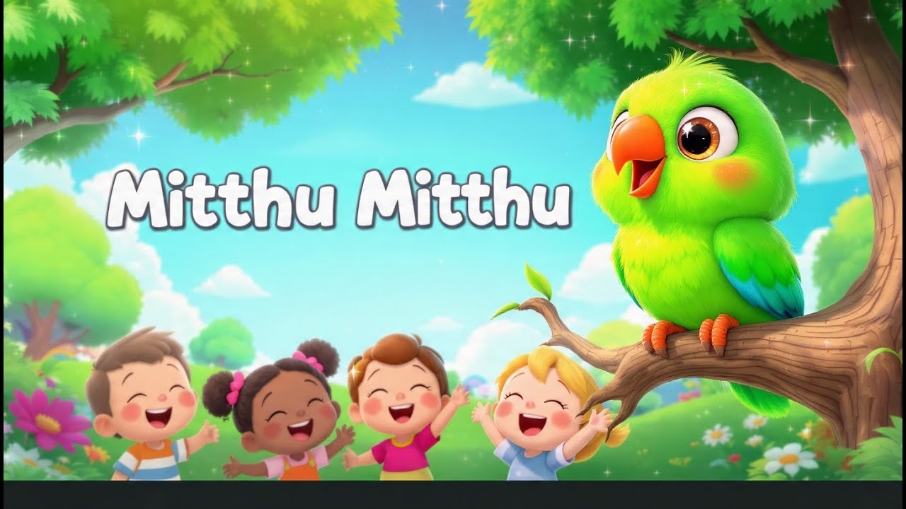 Mitthu Mitthu | Main Tota Main Tota 🦜 | Kids Poem in Hindi | 3D Cartoon Rhyme