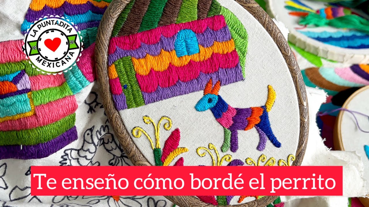 ❤️ Te enseño a bordar el perrito #tenango  #broderie #embroidery #bordadomexicano #handembroidery