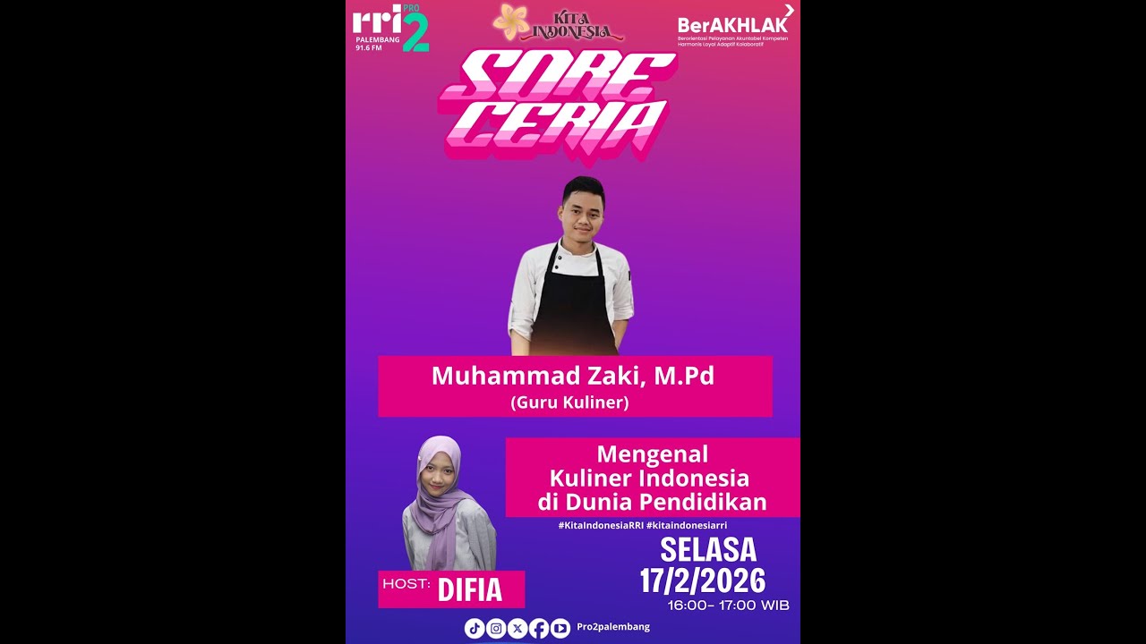 SORE CERIA | Mengenal Kuliner Indonesia di Dunia Pendidikan