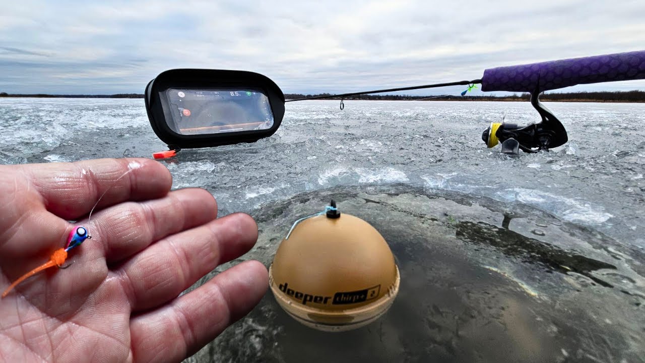 Ice Fishing Thin Ice with the Deeper Chirp 2+ and  @TaroMurata