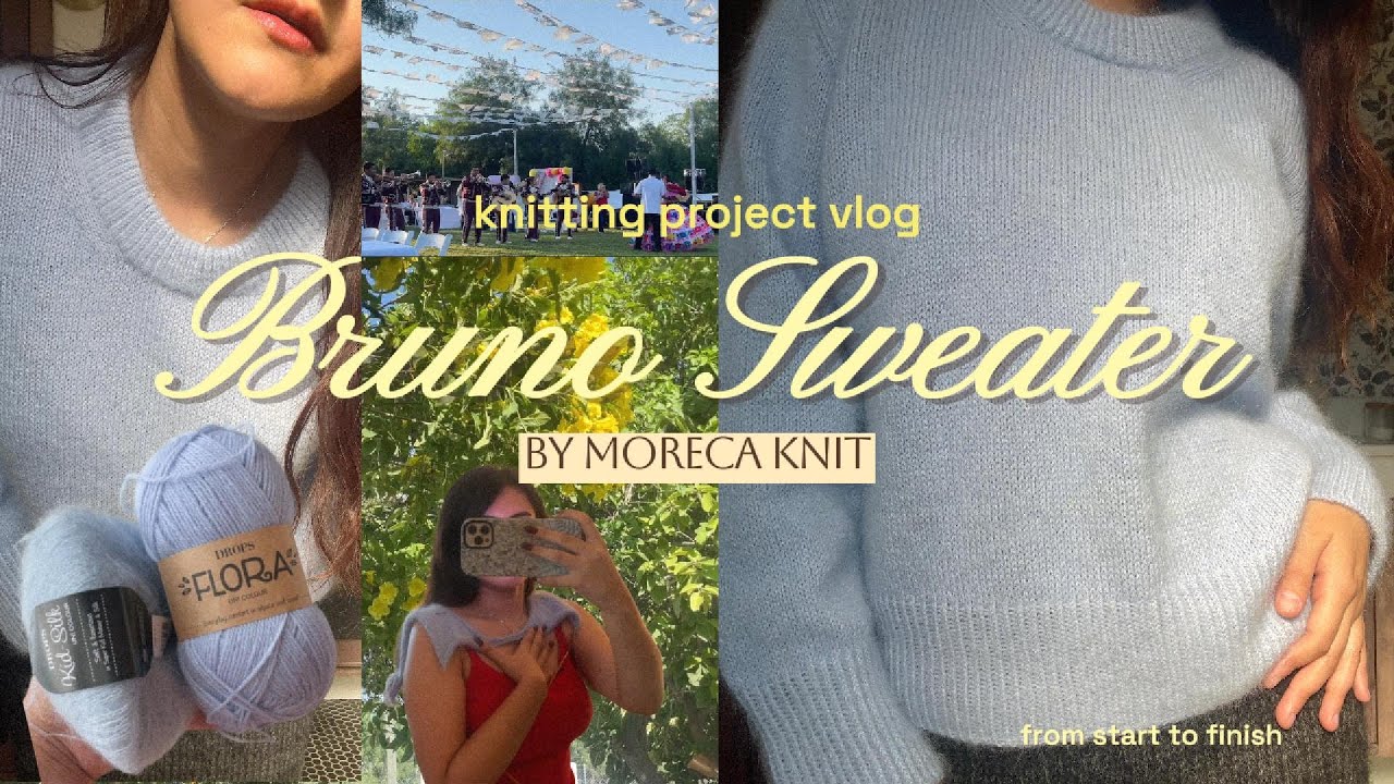 Knitting the Bruno Sweater by Moreca Knit | Knitting Project Vlog (from start to finish)