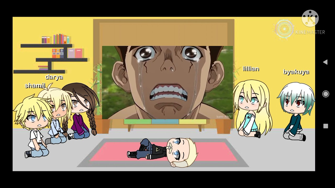 los sobrevivientes reaccionan a dr.stone gacha life original