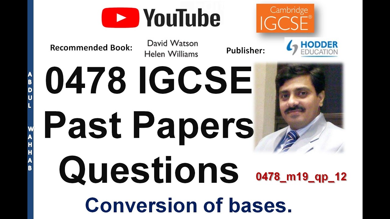 Binary number system explained I Solved 2019 IGCSE paper question I