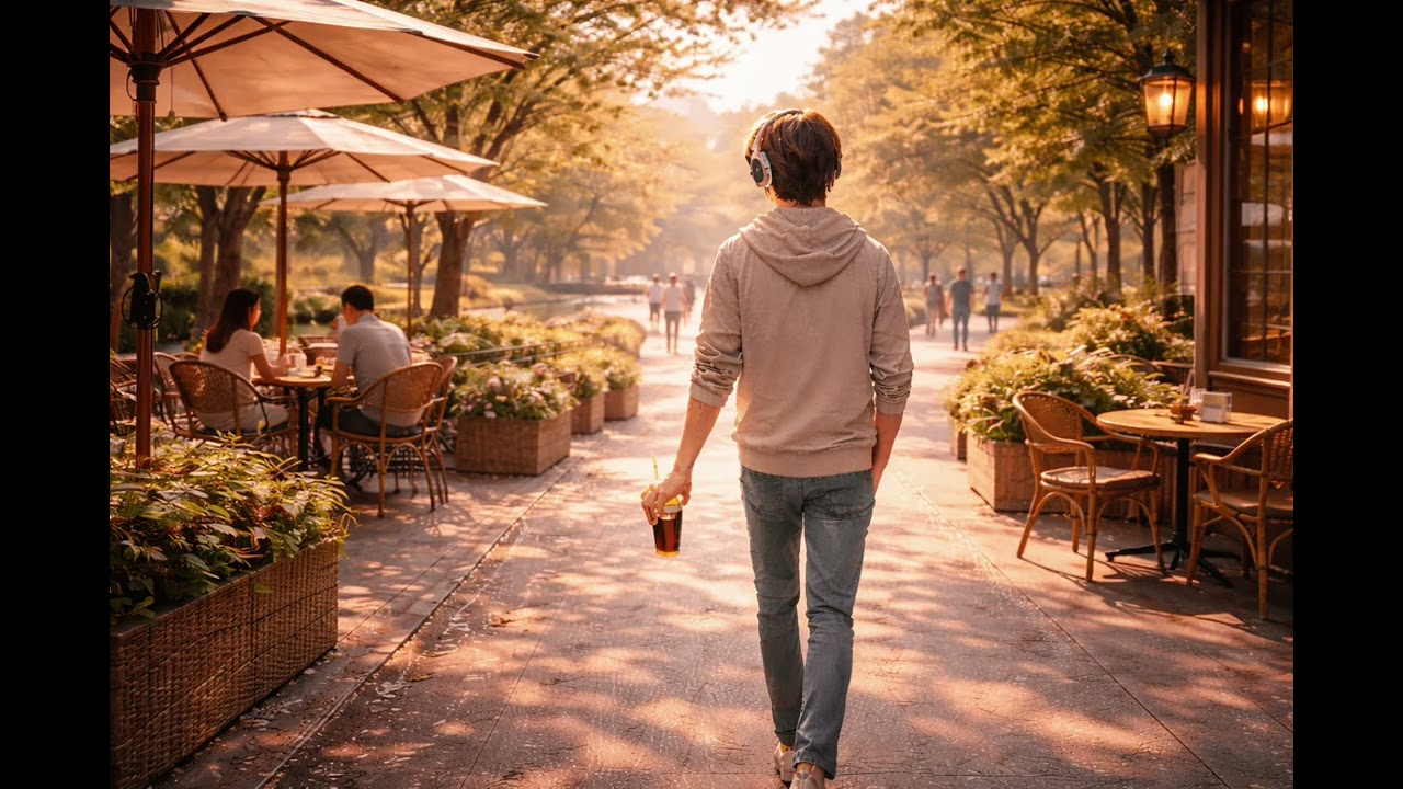Morning Coffee Walk ☕ Relaxing Lofi Cafe Music | Chill & Study