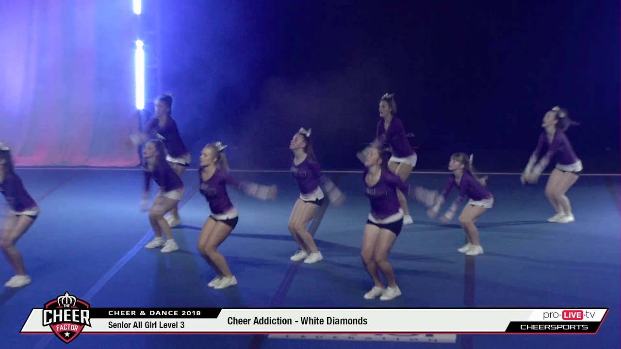 Cheer Addiction   White Diamonds