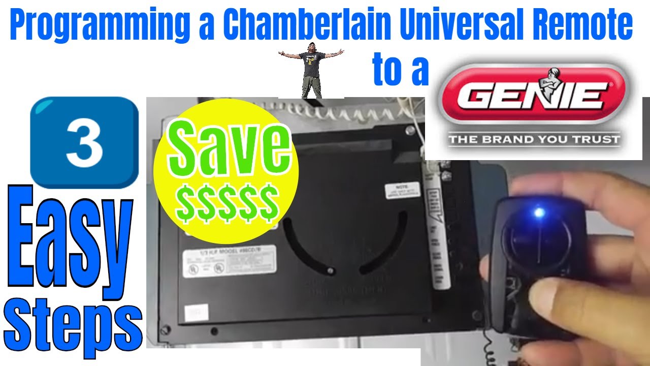 Как запрограммировать универсальный пульт Chamberlain на открывание гаражных ворот Genie