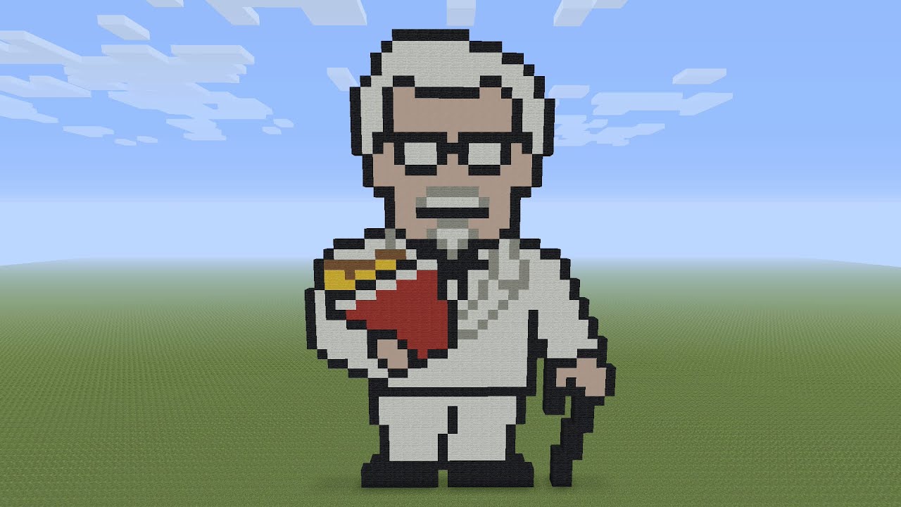 Minecraft Pixel Art - Colonel Sanders