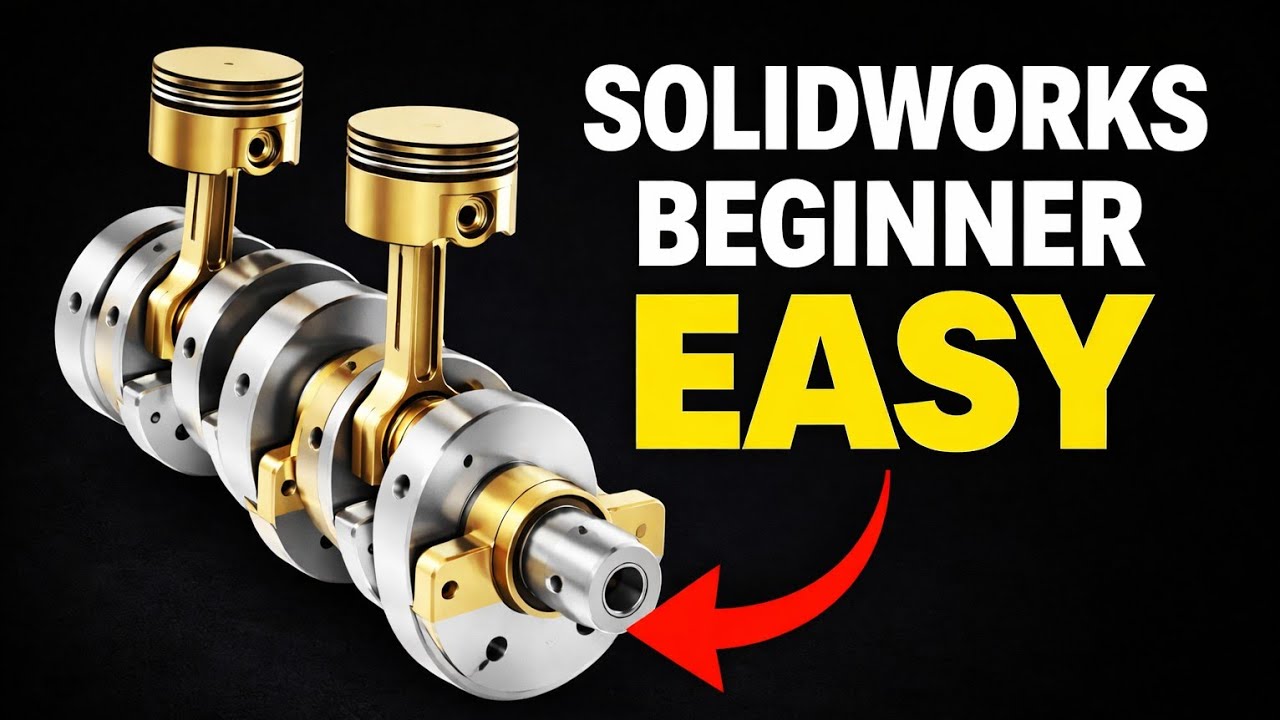 Освоение проектирования коленчатого вала в SolidWorks стало проще