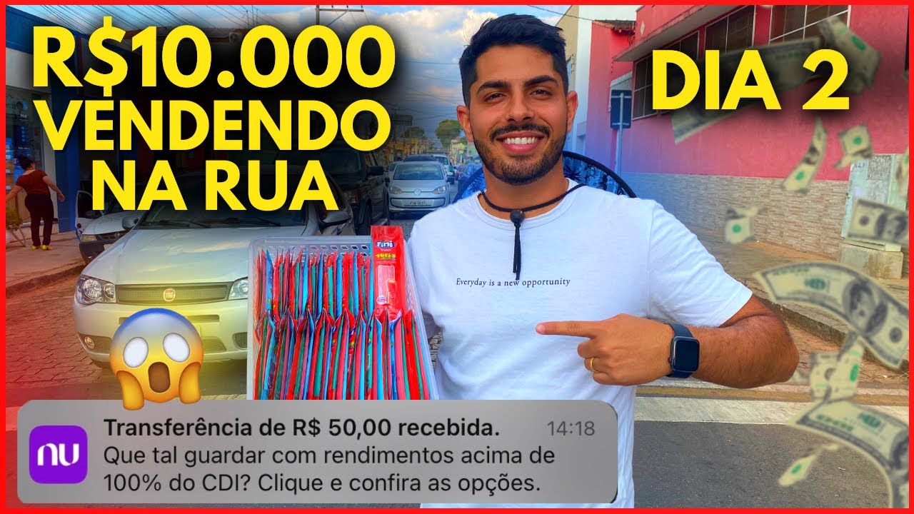 VENDENDO BALA FINI NO SEMÁFORO - FAZENDO 10 MIL REAIS COM VENDAS NA RUA - DIA 02