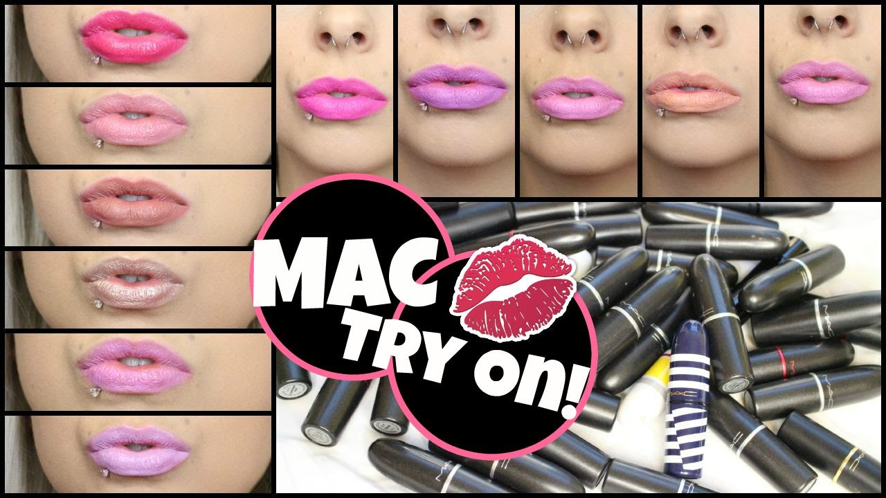 My MAC Lipstick Collection Try On Session!!
