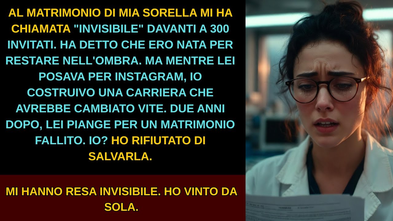 Al matrimonio di sua sorella mi ha detto 