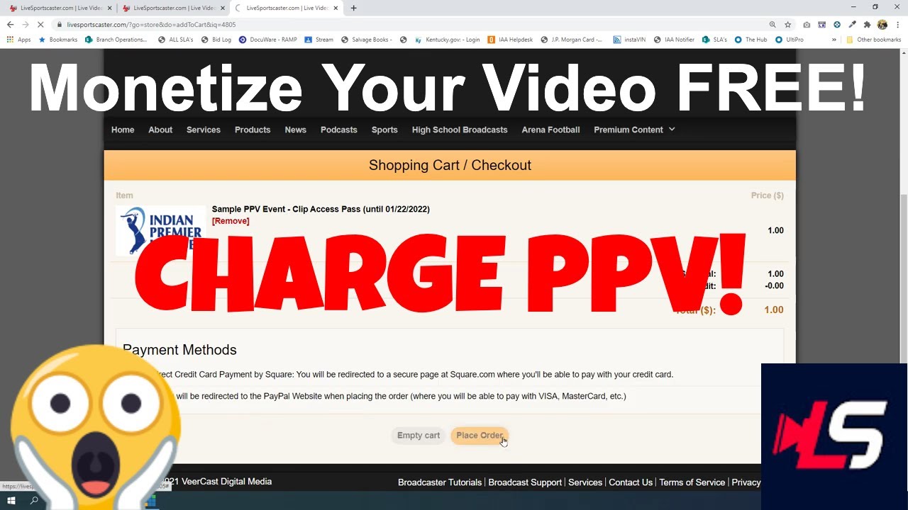 How To: Charge For Your Own LIVE Pay Per View PPV Sports Events FREE!