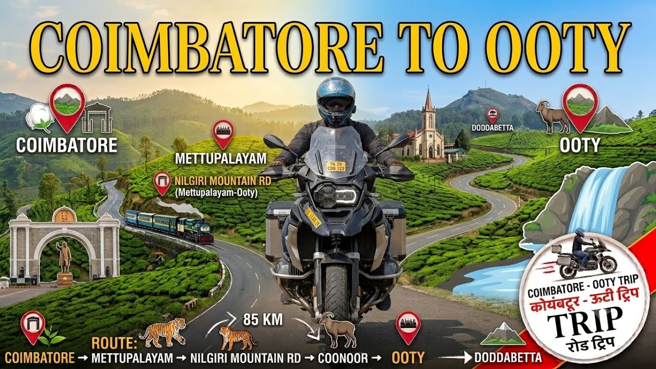2026 चाय के बागानों से बादलों तक: मुन्नार-ऊटी रोड ट्रिप की पूरी जान munnar se Ooty ka Epic Bike Ride