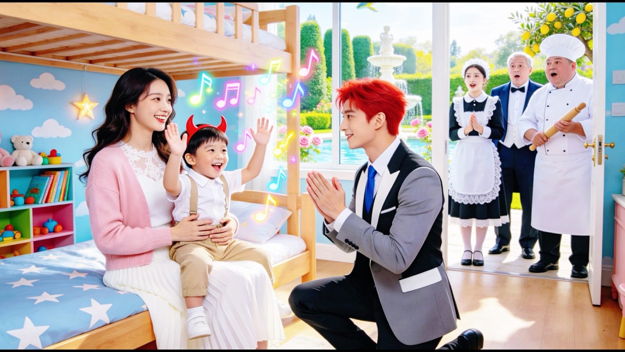 O CEO odeia crianças, mas quando a garota canta para ele com o filho, ele sorri!