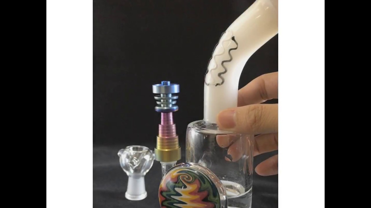 10/14/18mm Domeless Titanium Nail fits Male OR Female Connections - Kit comes with Wax Carving Tool