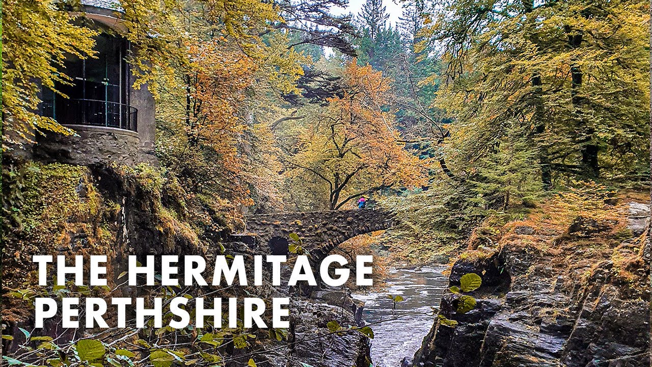STUNNING AUTUMN SCOTTISH FOREST WALK | The Hermitage, Perthshire | 4K