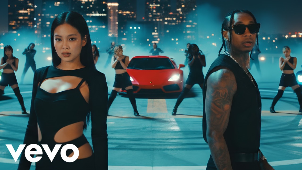 Jennie, Ariana Grande - Midnight Squad (ft. Tyga, Doja Cat, K-Pop) | (Official Lyrics Video)