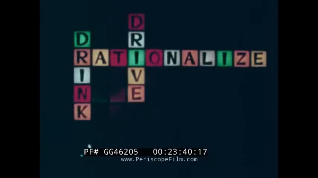 " DRINK DRIVE RATIONALIZE "  1973 ANTI-DUI  DRINKING & DRIVING EDUCATIONAL FILM  GG46205