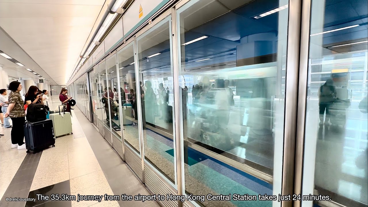 Hong Kong Airport High Speed Express Train to Kowloon MTR Review ＠ Hong Kong International Airport