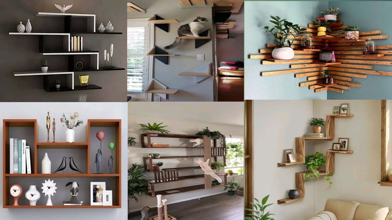Wooden Wall Corner shelf design | Wooden Wall Racks | Wooden Wall Decorations Ideas.