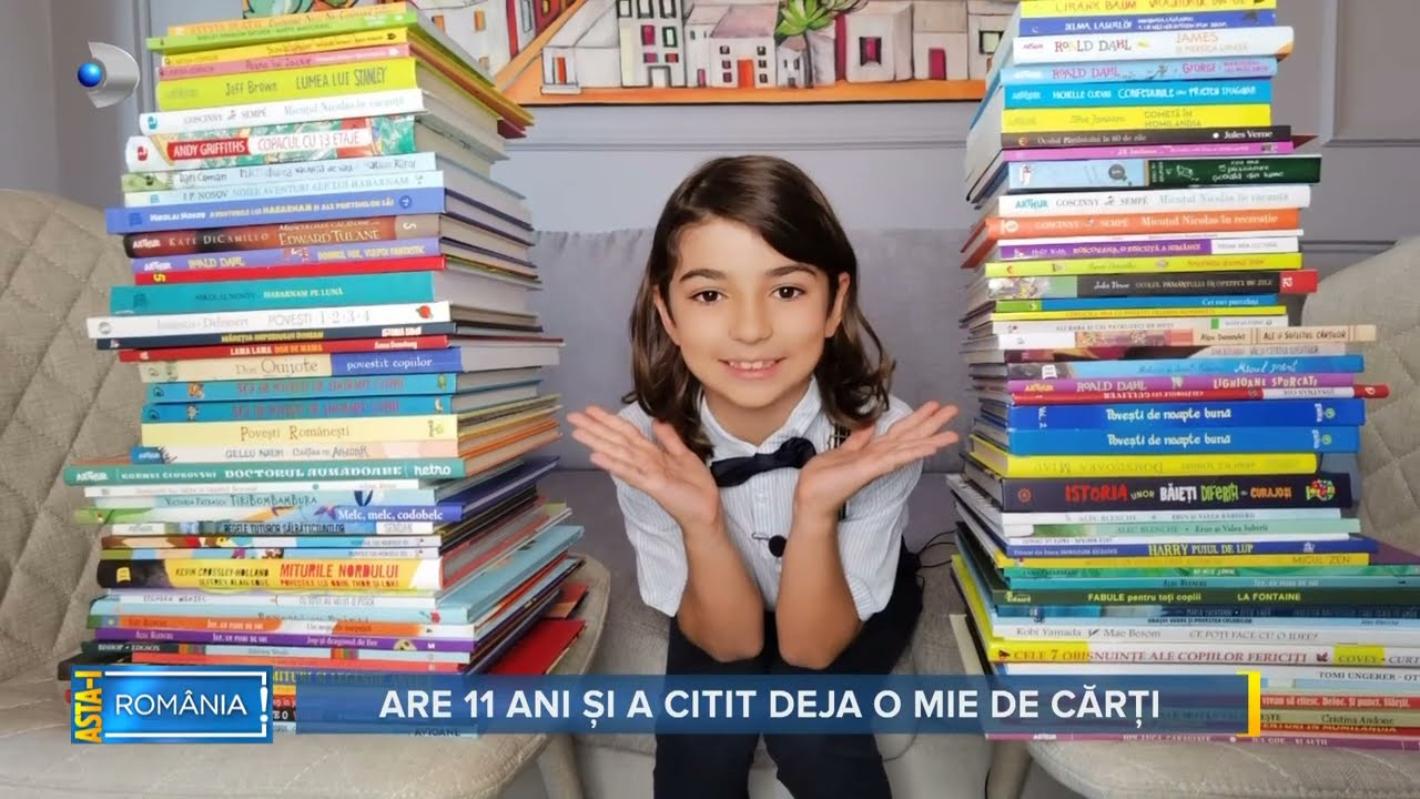 Asta-i Romania (05.11.2023) - Are 11 ani si a citit deja o mie de carti! Povestea lui Mihai Bonoiu
