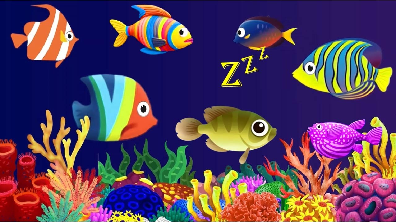 Baby Lullaby🐟Soothing fishes🐟Calming Undersea Animation🐟Aquarium #lullaby #sleepmusic #447