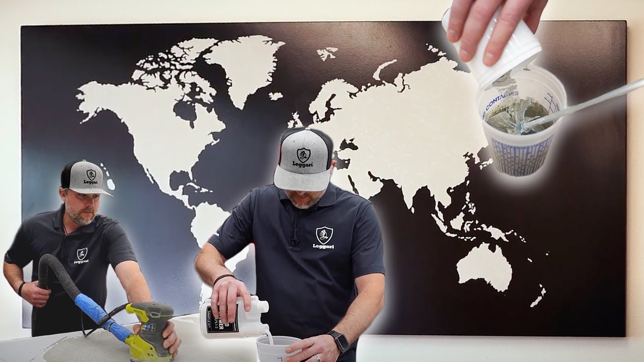 Create Epoxy Art Pieces for Your Home with Custom Stencils and Pours | World Map Concrete Overlay