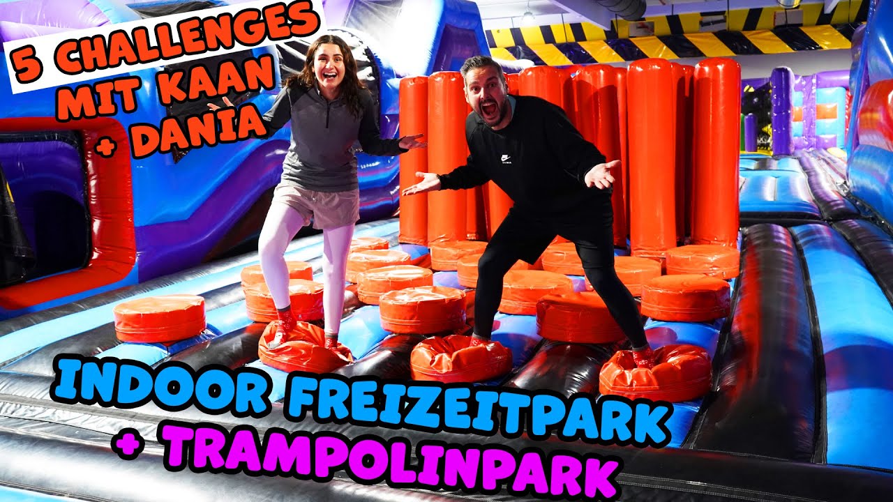 5 CHALLENGES IM INDOOR FREIZEITPARK & TRAMPOLINPARK mit Kaan & Dania!