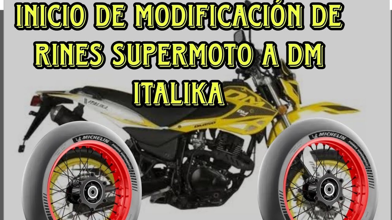 modificando rines de Italika DM 150 a supermoto