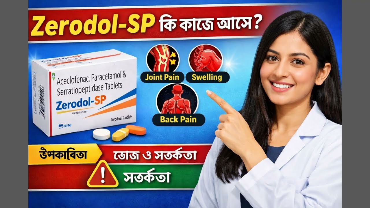 Zerodol-SP Tablet | ব্যথা ও প্রদাহ থেকে মুক্তি | Uses, Benefits & Side Effects | Medicine | PV