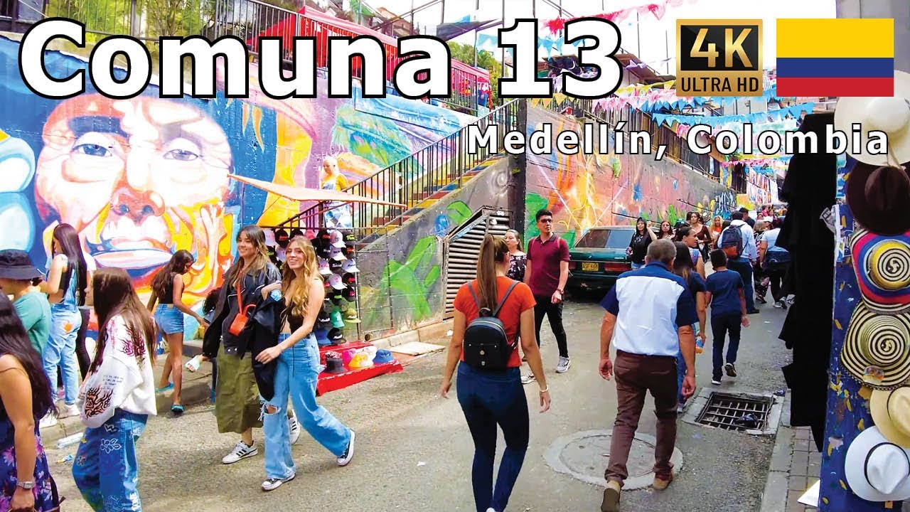 Comuna 13 Walking Tour in 4K - Street Culture and City Views