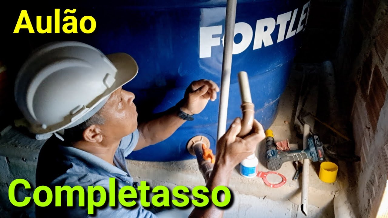 Assim ninguém Mostrou instalação Caixa d'água 1.000L nos mínimos detalhes