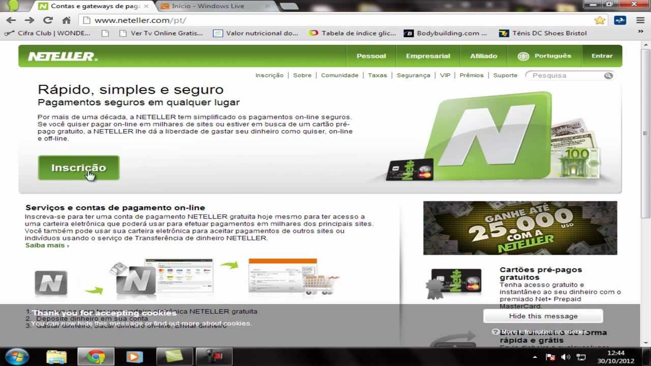 Video Aula Cart&atilde;o Neteller