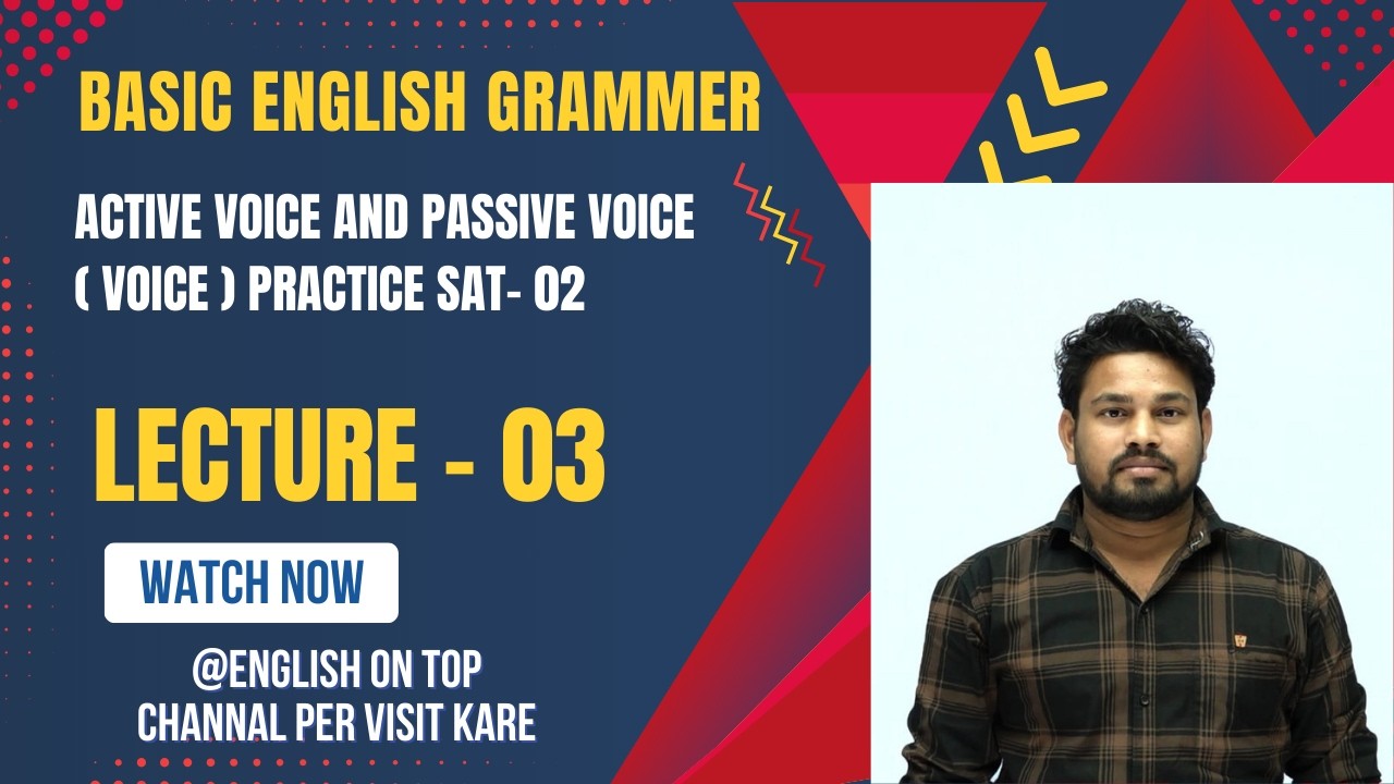 Active and Passive( Voice )Practice Set Question : Lecture - 03 By Harish Kushawah Sir ( HK SIR )