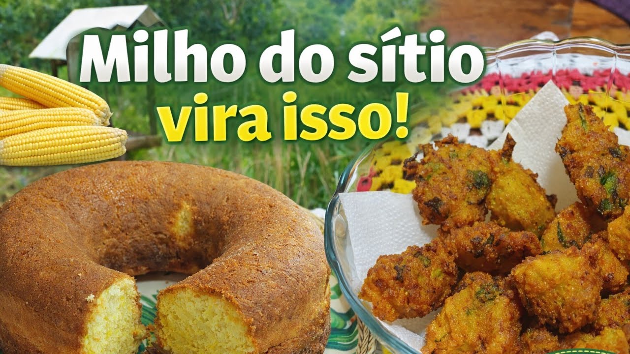 Receitas da Roça, do jeitinho que a gente ama! Bolo de milho/ Bolinho salgado de milho 🌽