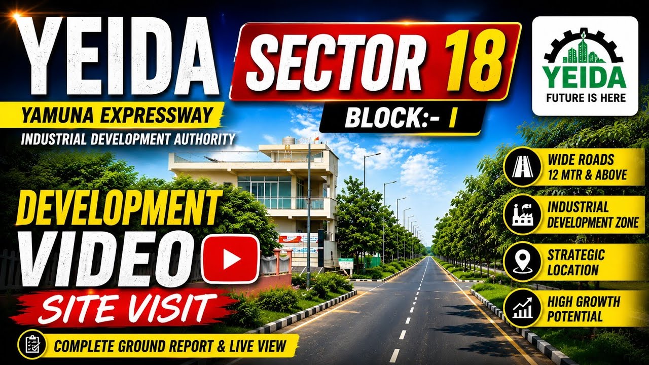 🏡YEIDA Sector 18 Pocket I | 300 SQM Authority Plots | Best Investment Opportunity Near Jewar Airport