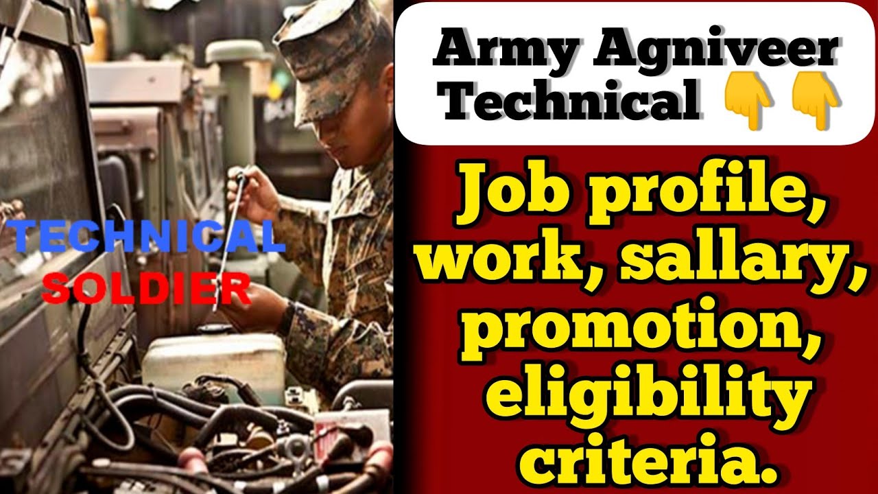 Army Agniveer Technical Job profile, work, sallary, promotion, eligibility criteria, A-z Information