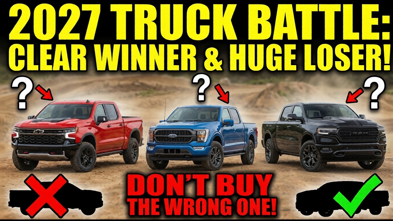Сравнение Chevrolet Silverado 1500 2027 года, Ford F-150 и RAM 1500: мы определили явного победит...
