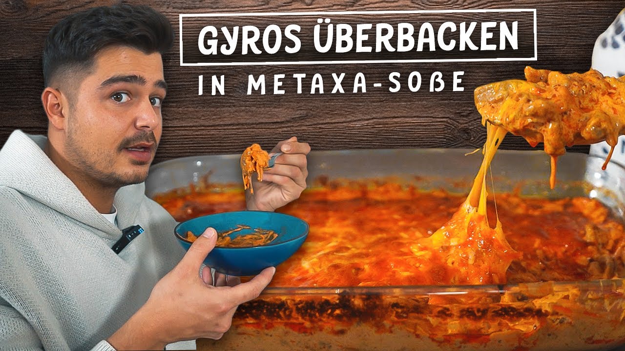 Gyros in Metaxa-Soße Überbacken | Schnelles Rezept