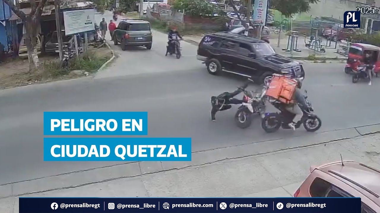 Impactantes choques en Ciudad Quetzal: motoristas contra la vía provocan accidentes evitables