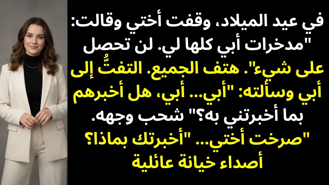 في عشاء عيد الميلاد، أعلنت أختي: 