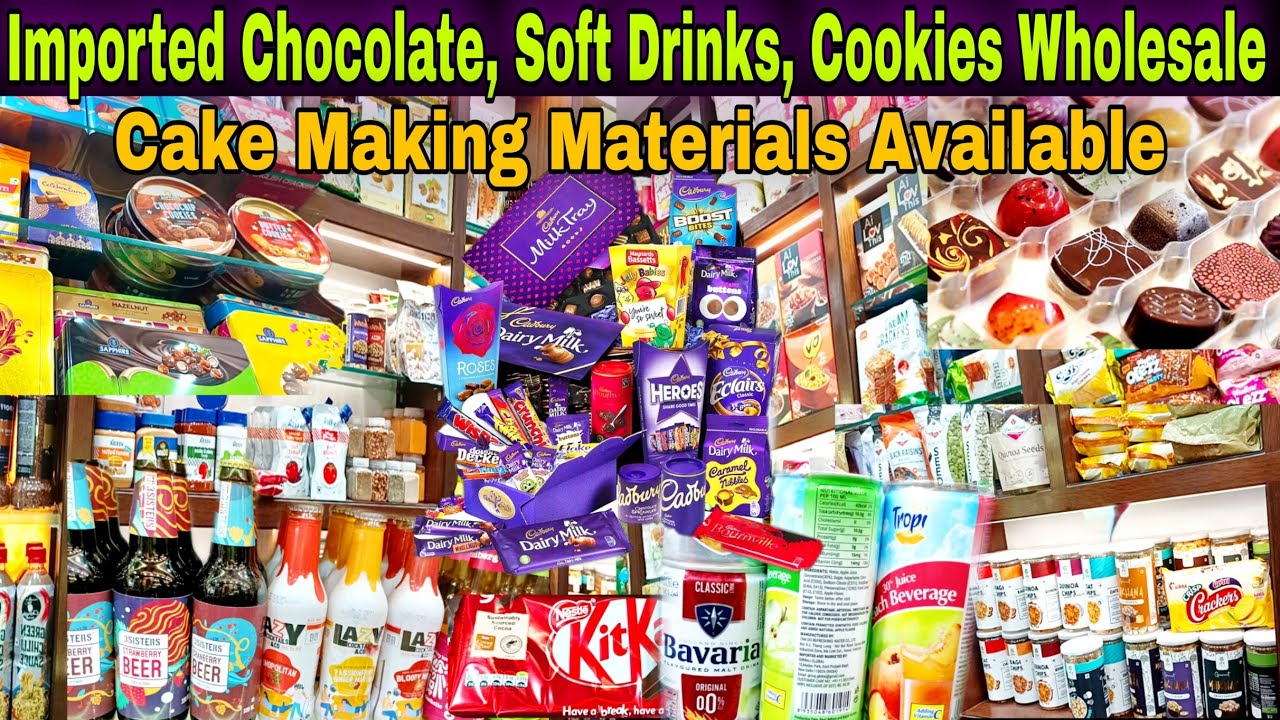 Imported Chocolates, Soft Drinks, Cookies, Dry Fruits, Candy Wholesale Shop | Cake Making Materials